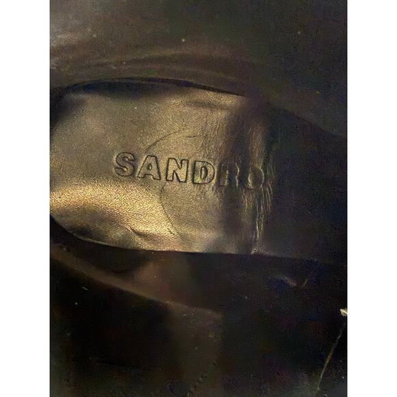 SANDRO Leather ankle boots Black Size US 6.5 EU 37 NEW WITHOUT TAGS - Picture 5 of 8